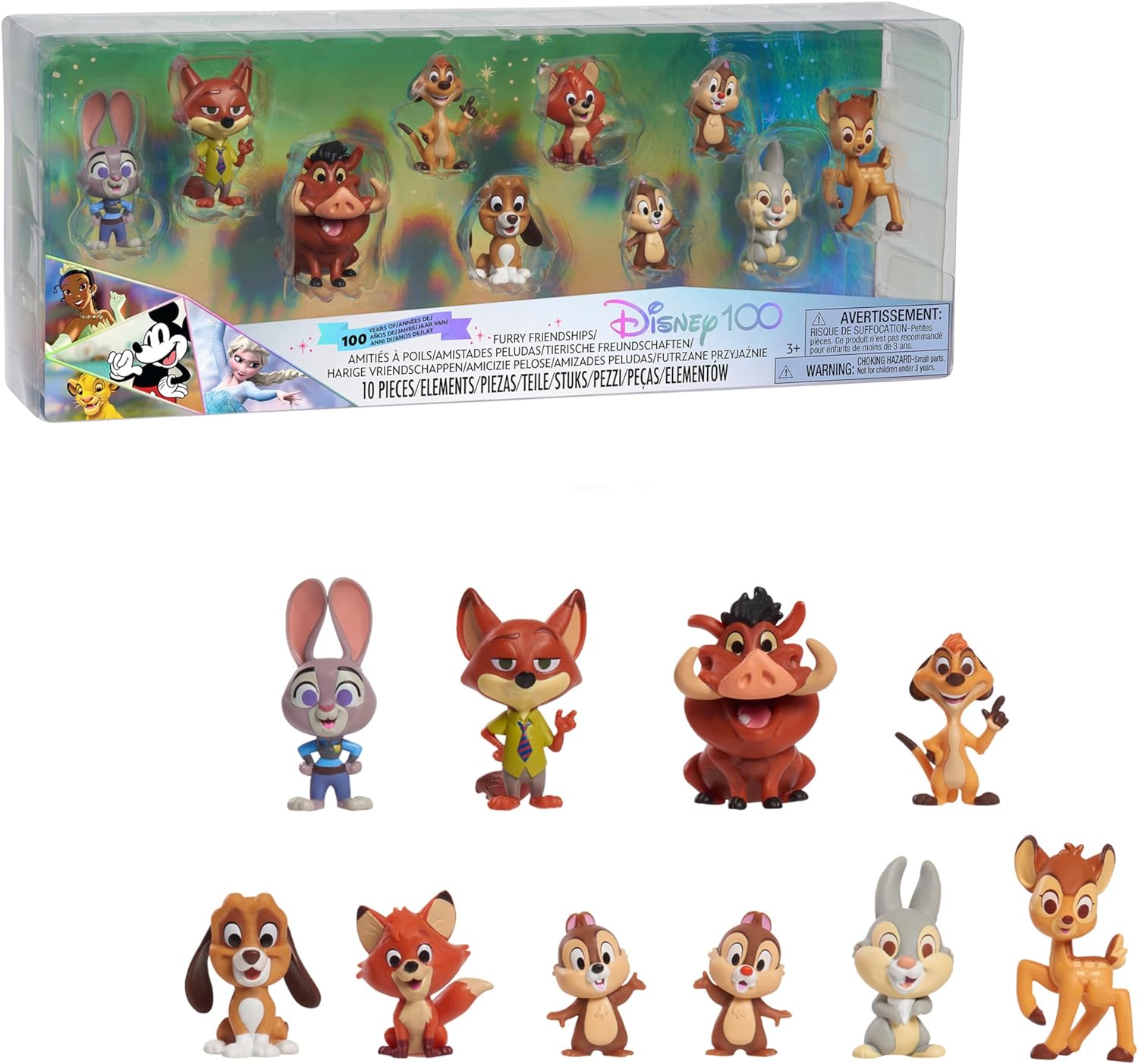 Disney100 Years of Furry Friendships Celebration Collection Limited Edition 10-piece Figure Pack