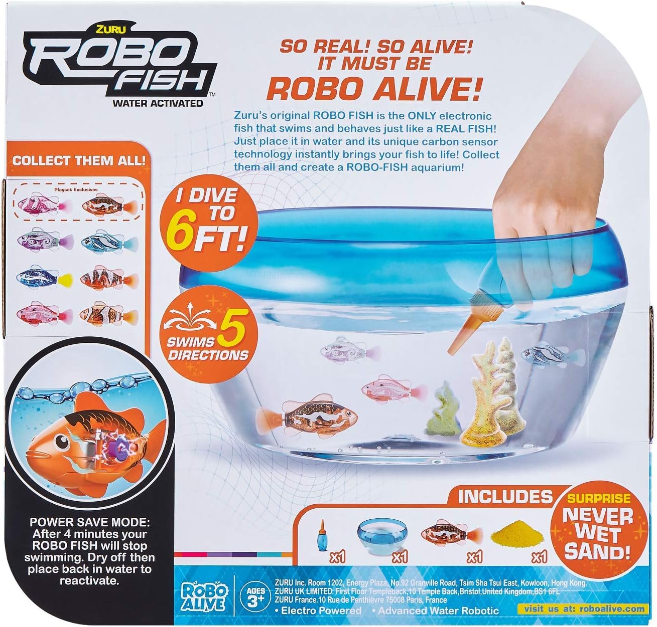 ZURU Robo Fish Robotic Swimming Pets Fish Tank