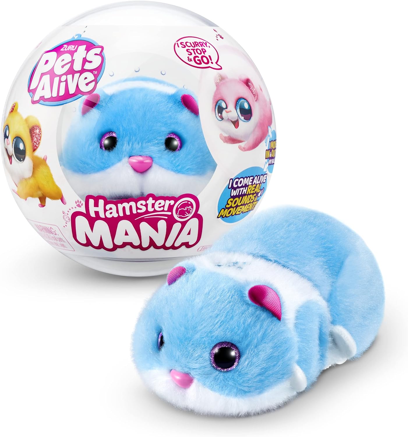 ZURU Pets Alive Hamstermania BLUE HAMSTER Electronic Pet