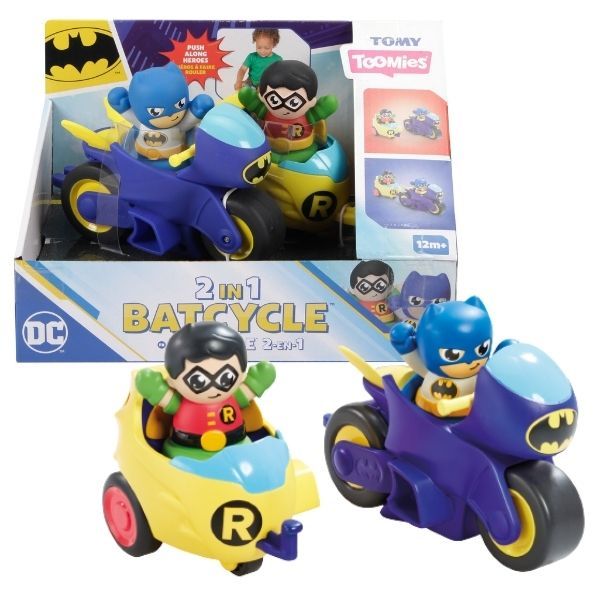 Toomies DC Comics Batman 2 in 1 Batcycle Motorcycle and Sidecar