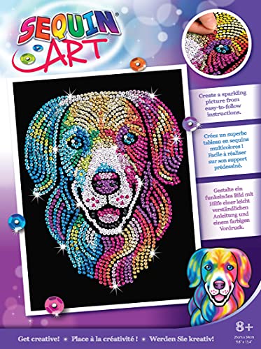 Sequin Art HARLEQUIN HOUND Labrador Retriever Craft Kit