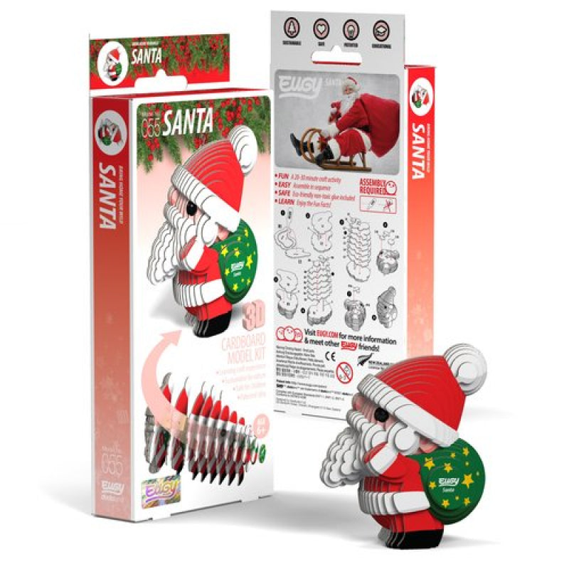 EUGY SANTA Eco-Friendly 3D Cardboard Craft Kit