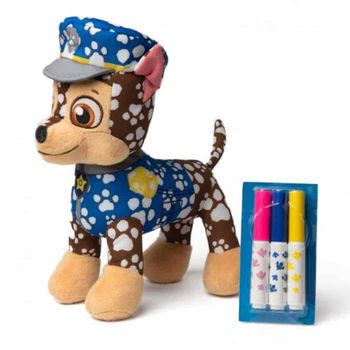 Paw Patrol Chase Doodle Pup Soft Plush Toy & Markers