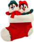 Disney Store Chip 'n Dale Christmas Stocking Festive Soft Plush Toy Set